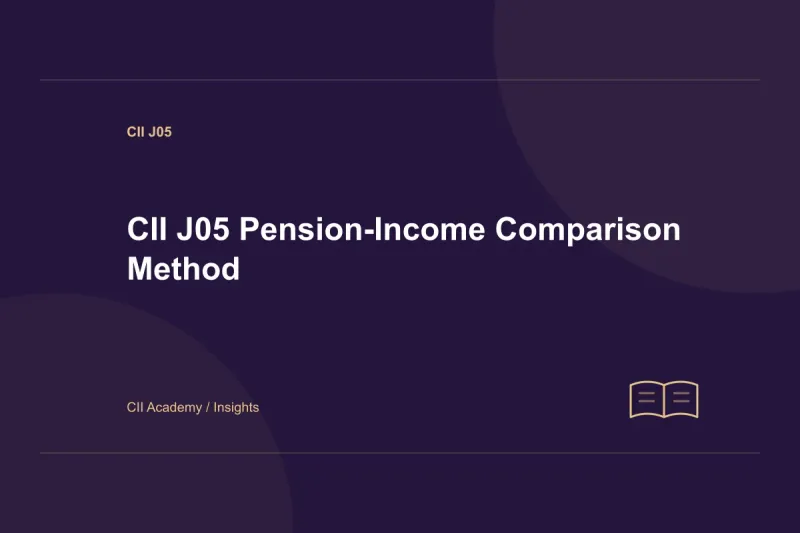 CII J05 Pension-Income Comparison Method