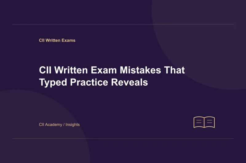 CII Written Exam Mistakes That Typed Practice Reveals